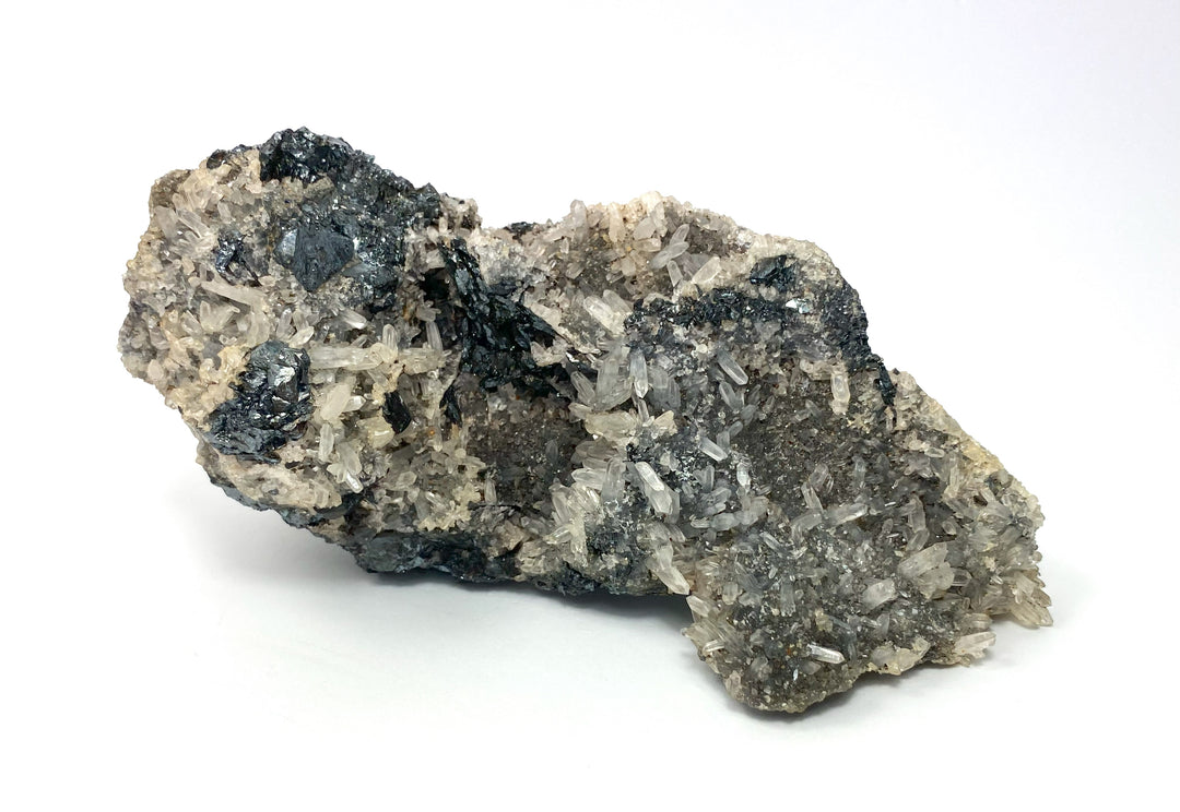 Hematite, rock crystal, Elba Island, Livorno Province, Tuscany, Italy