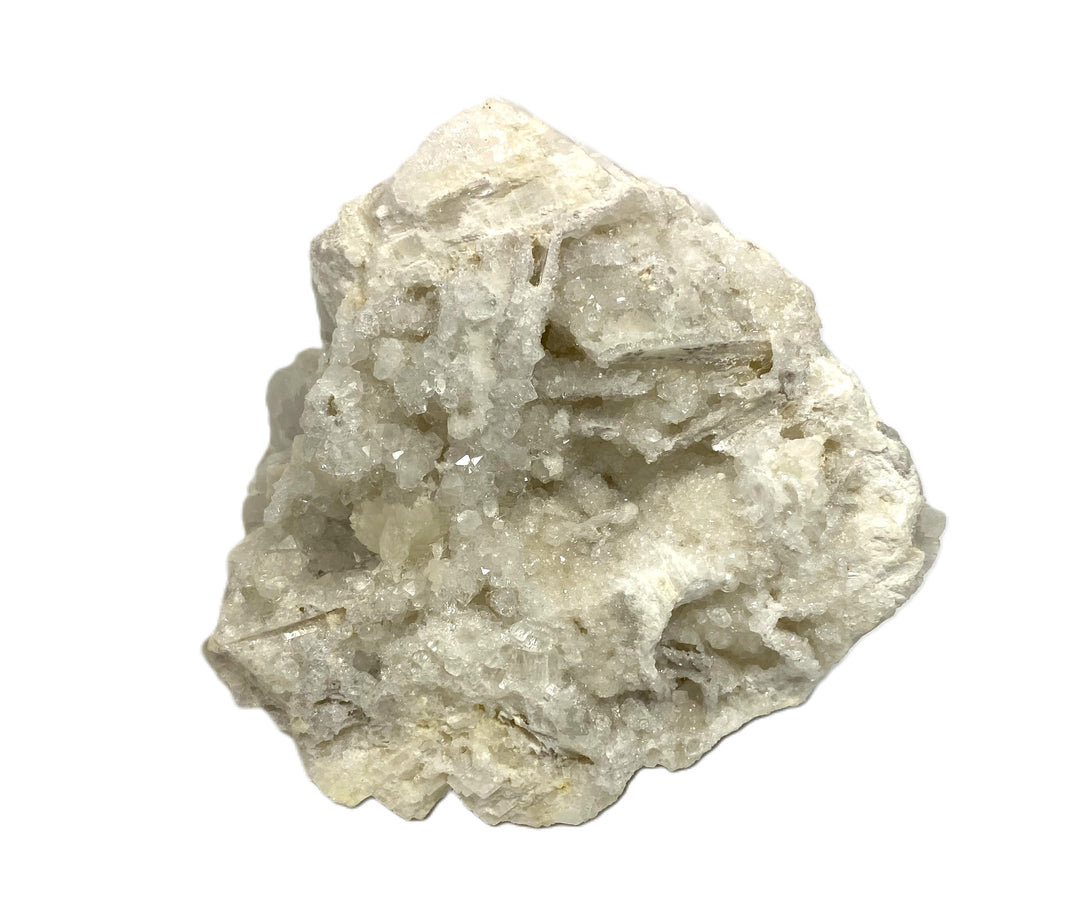 Strontianite on rock crystal, dolomite, Oberdorf/Laming, Stmk., Austria