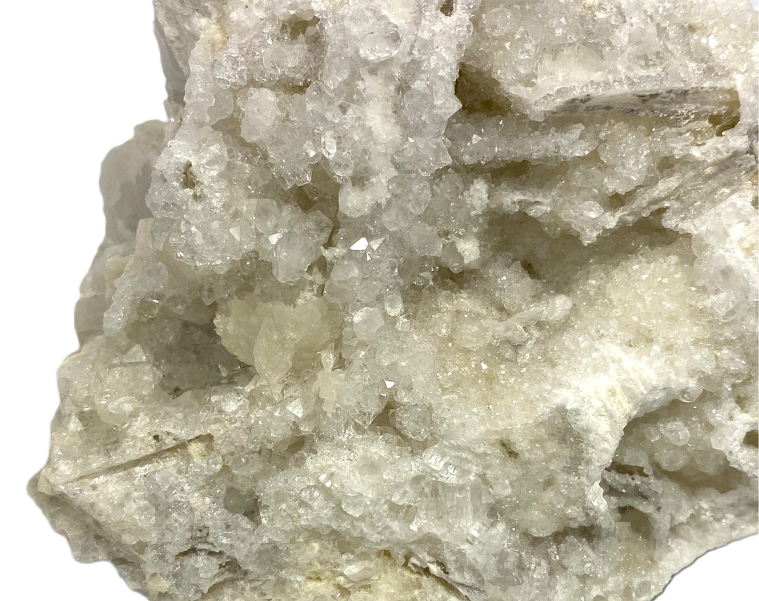 Strontianite on rock crystal, dolomite, Oberdorf/Laming, Stmk., Austria