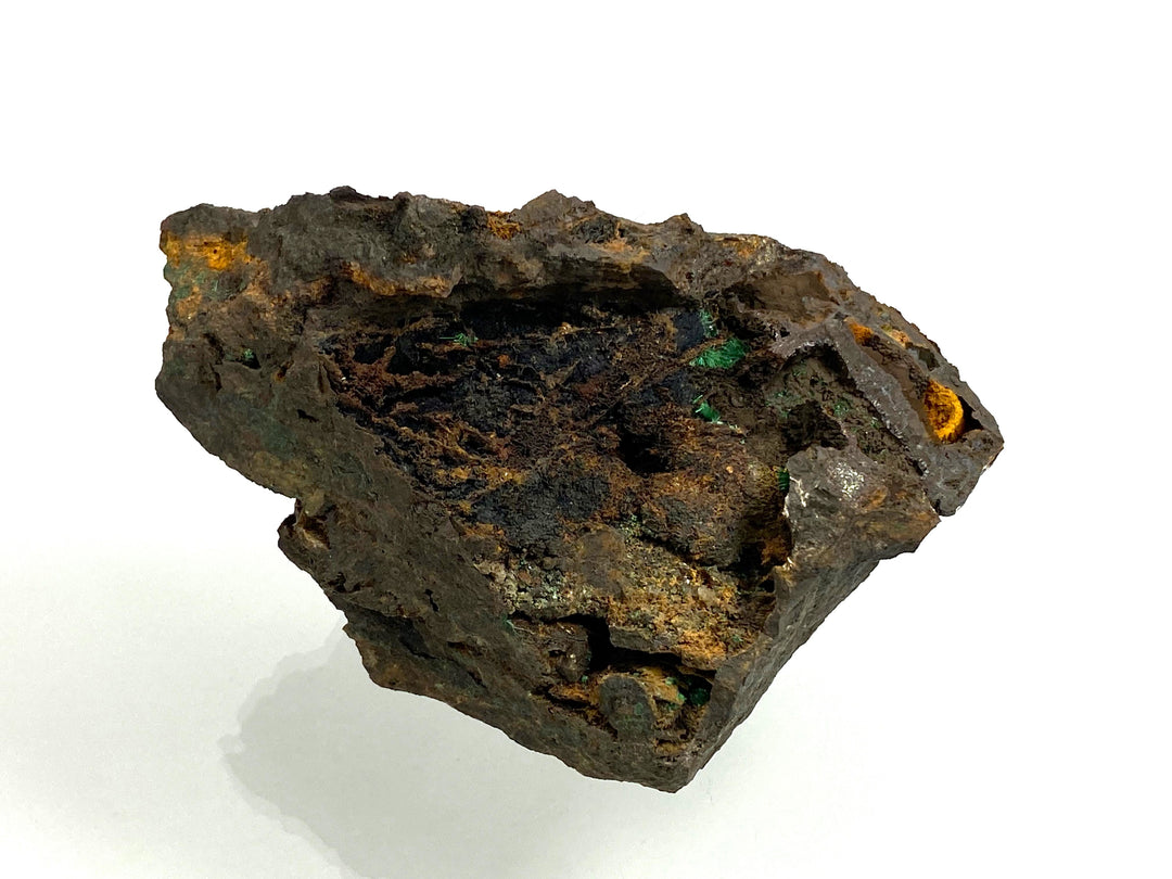 Malachite on limonite, Hüttenberg, Carinthia, Austria