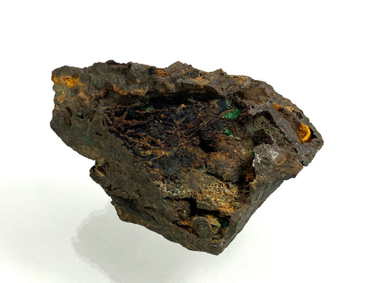 Malachite on limonite, Hüttenberg, Carinthia, Austria