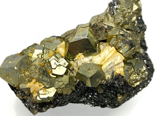 Pyrite in hematite, Waldenstein mining, Lavanttal, Carinthia, Austria