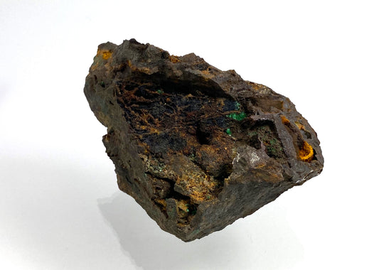 Malachite on limonite, Hüttenberg, Carinthia, Austria