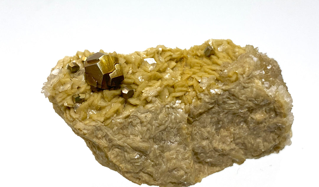 Pyrite on siderite, Hüttenberg, Carinthia, Austria