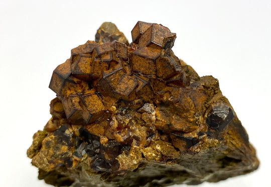 Andradite (Garnet) on Hedenbergite, Serifos Island, Greece