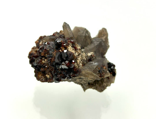 Spessartin (Granat), Rauchquarz, Wushan Spessartin Mine, Tongbei, Provinz Fujian, China