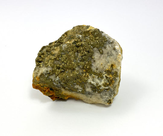 Pyrite on calcite, Hüttenberg, Carinthia, Austria