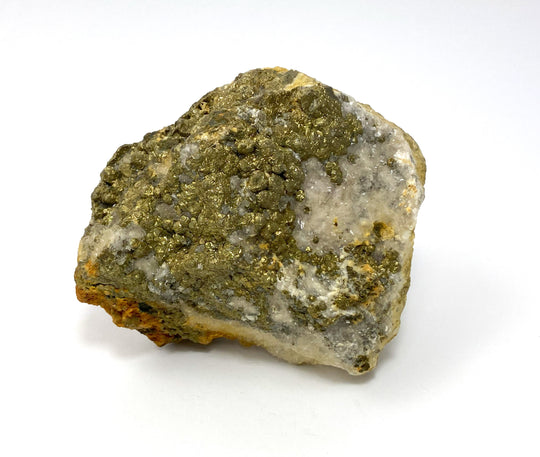 Pyrite on calcite, Hüttenberg, Carinthia, Austria