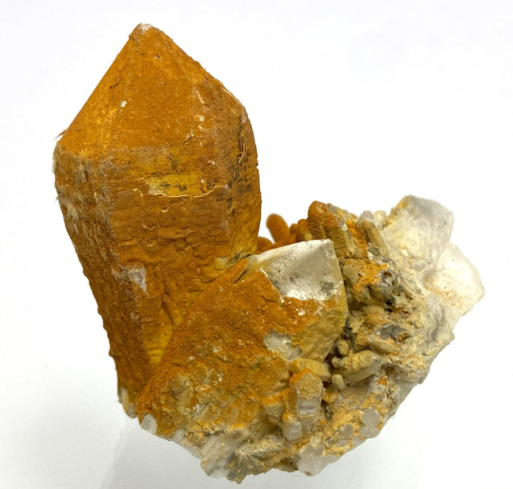Bergkristall mit Siderit-Kruste, Djurkovo-Mine, Laki, Bulgarien
