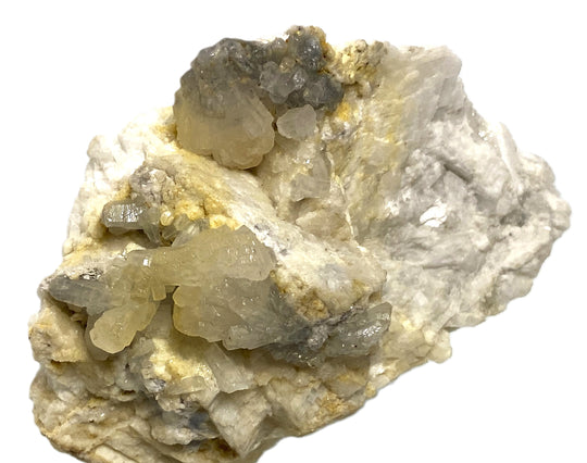 Strontianite on dolomite, Oberdorf a. d. Laming, Styria, Austria