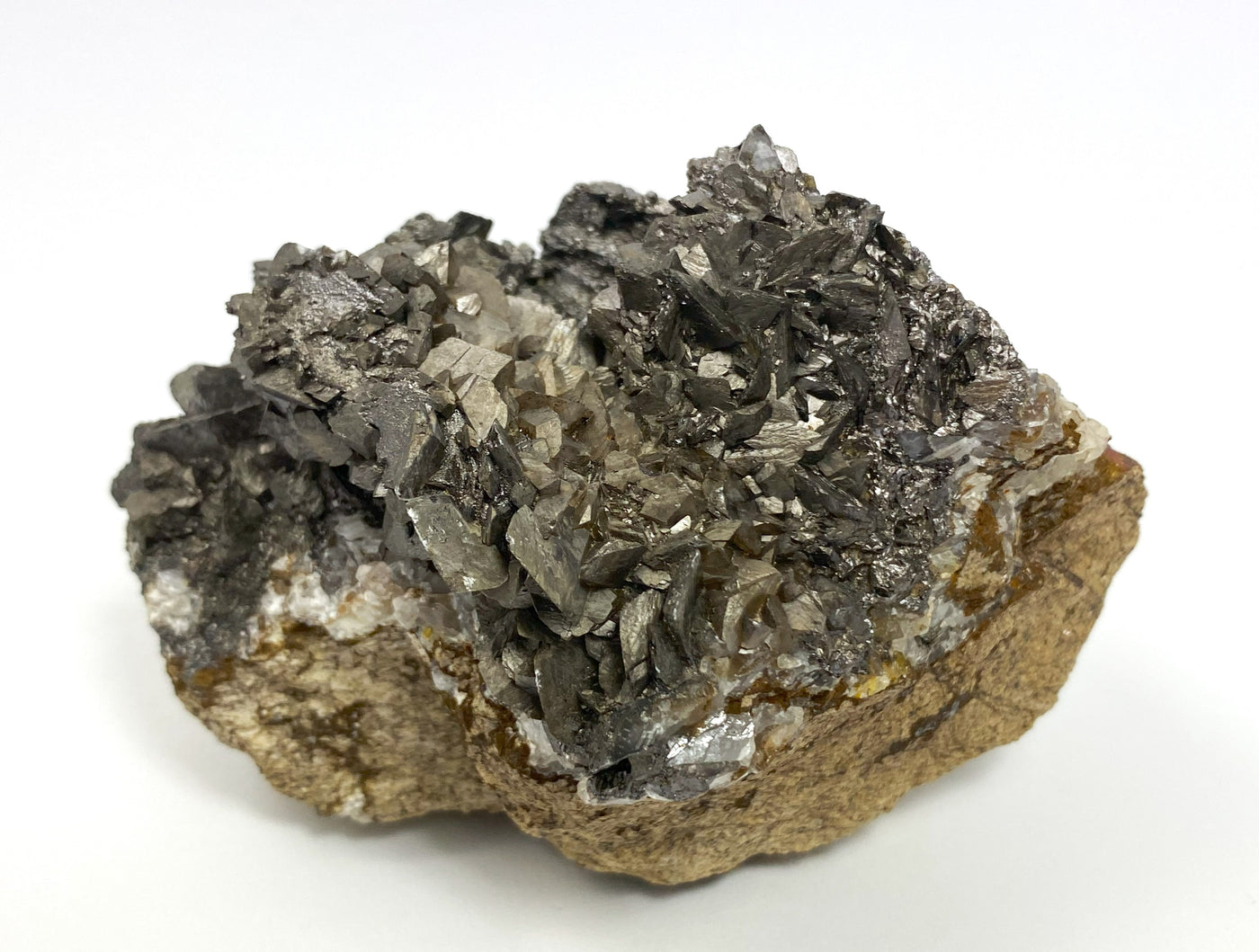 Calcit, Pyrolusit, Steeden, Hessen, Deutschland