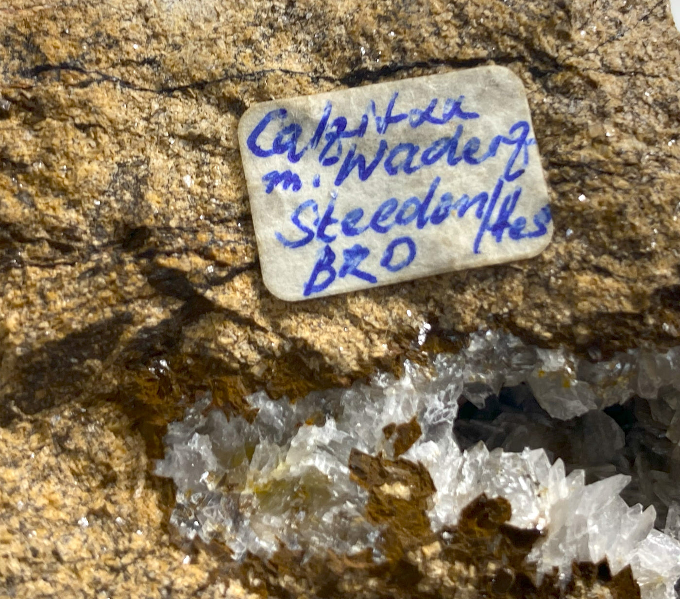 Calcit, Pyrolusit, Steeden, Hessen, Deutschland