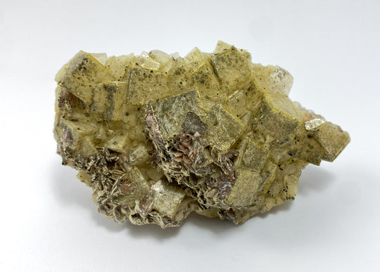 Fluorite, Barite, Pyrite, Hameda, Jorf, Morocco