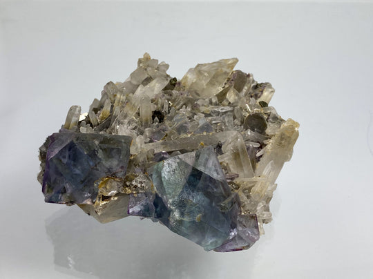 Fluorit, Arsenkies, Bergkristall, Shangboa, Provinz Hunan, China