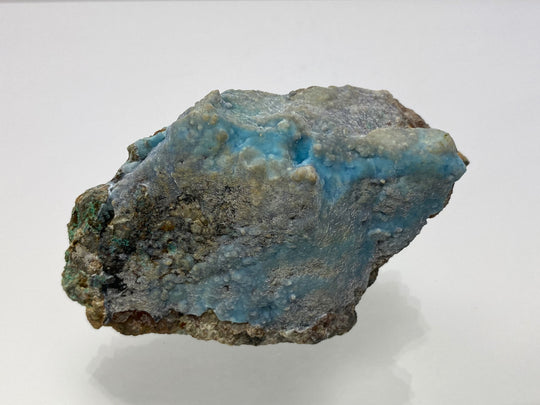 Blue aragonite, malachite, Flatschach, Murtal, Styria, Austria