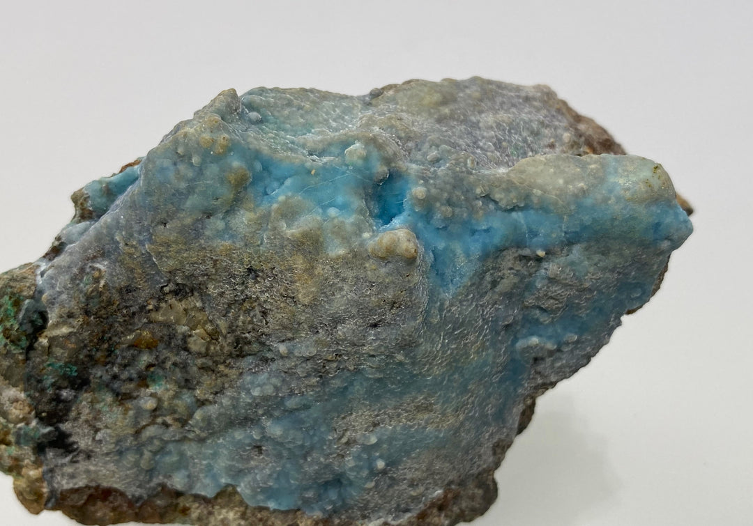 Blue aragonite, malachite, Flatschach, Murtal, Styria, Austria