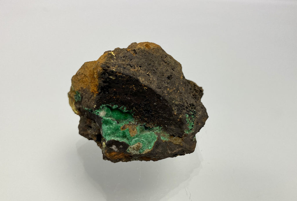 Malachite on limonite, Hüttenberg, Carinthia, Austria