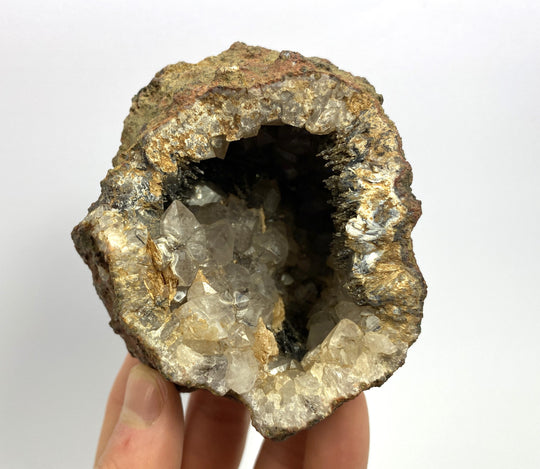 Goethite on rock crystal, Tizi-n-Tichka, Quartzazate, Morocco
