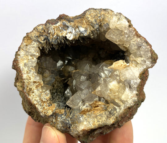 Goethite on rock crystal, Tizi-n-Tichka, Quartzazate, Morocco
