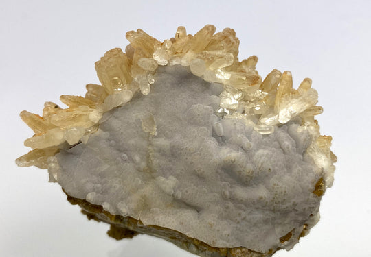Calcite on chalcedony, Hüttenberg, Carinthia, Austria