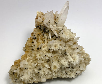 Rock crystal, pyrite, calcopyrite, Cavnic, Maramures, Romania