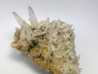 Rock crystal, pyrite, calcopyrite, Cavnic, Maramures, Romania