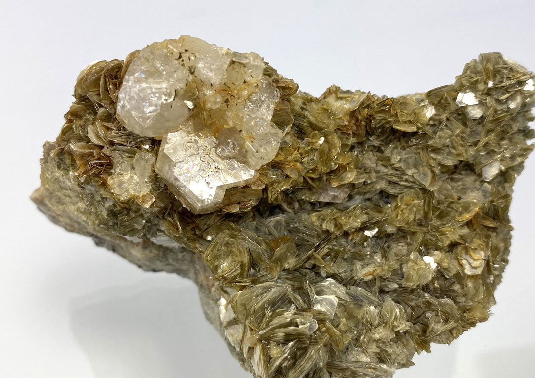 Apatite on Muscovite, Haramosh Mt., Skardu Pakistan