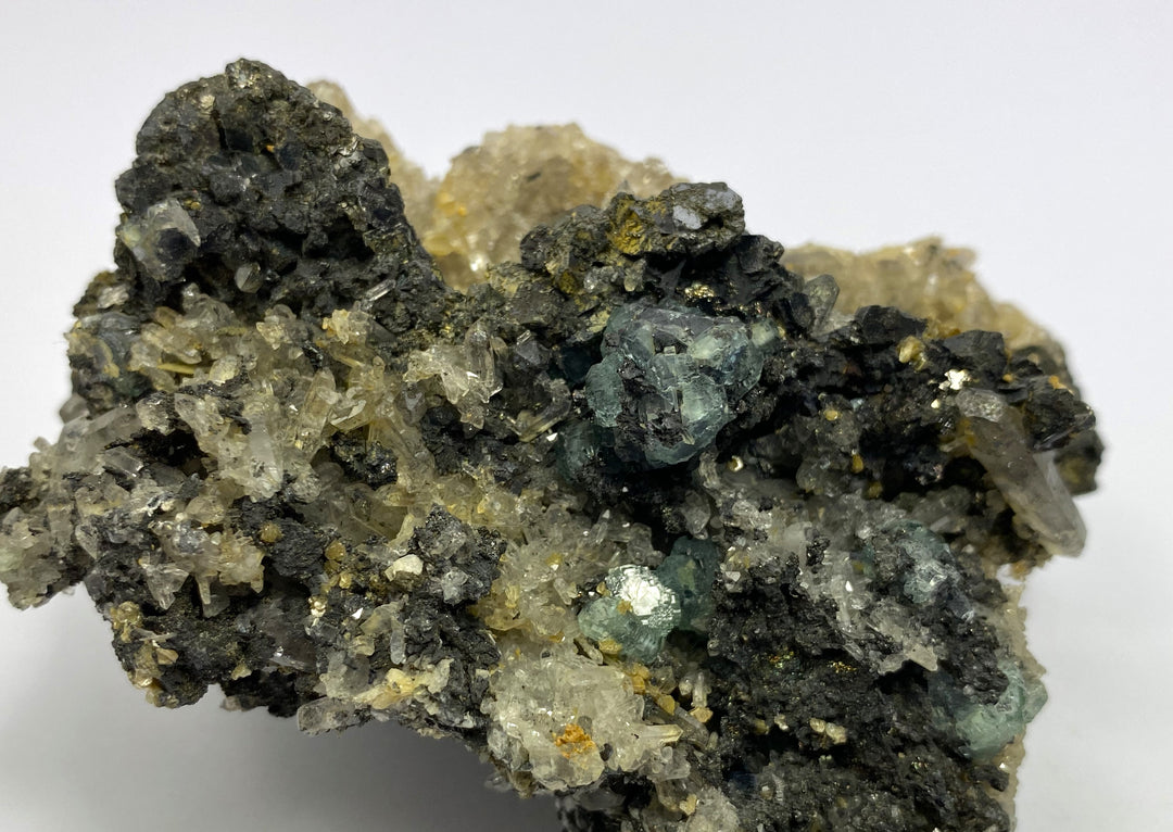 Fluorite, Tetrahedrite, Rock Crystal, YaogangXian Mine, Hunan. China