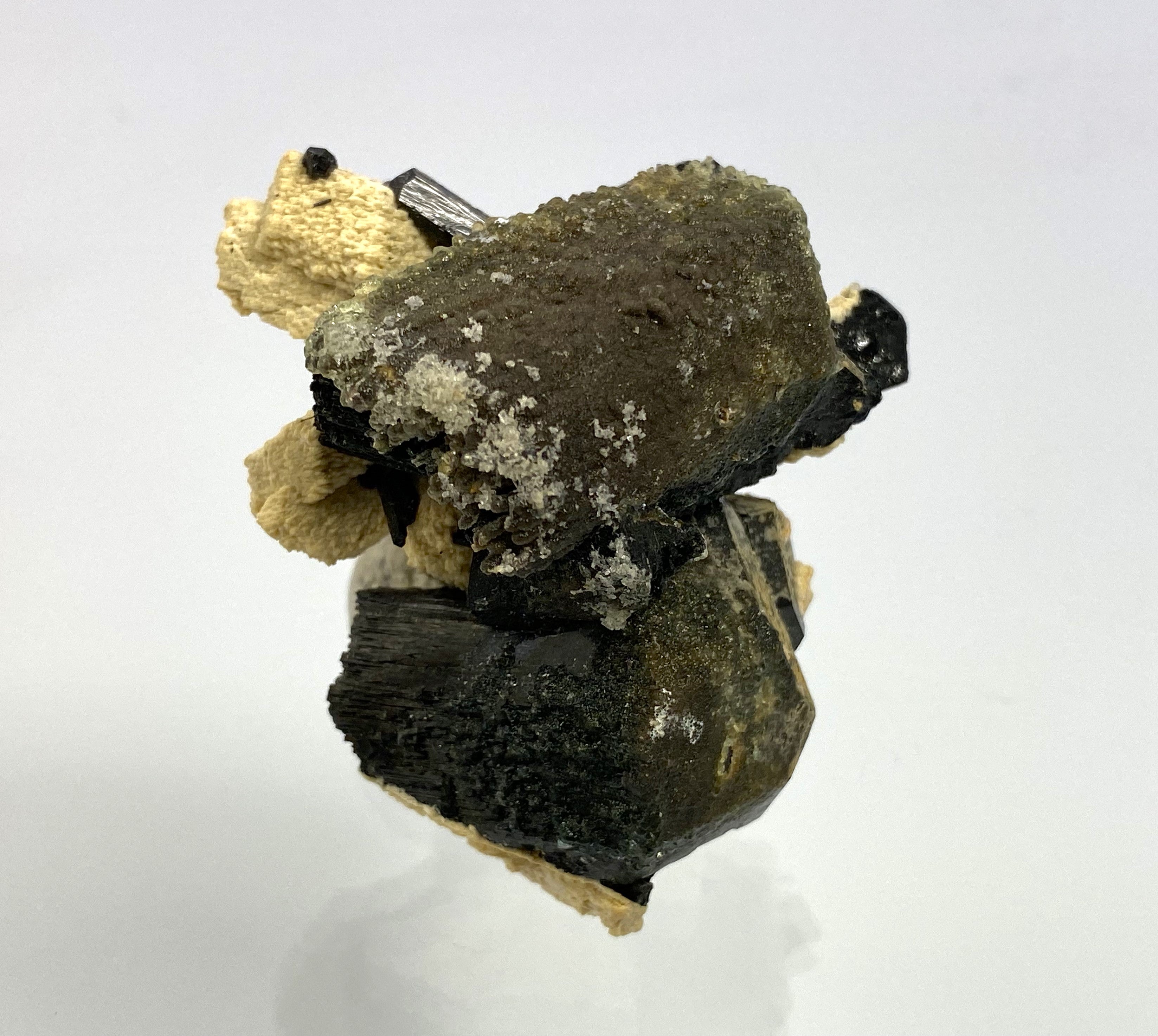 Schörl (Turmalin), Hyalith, Feldspat,, Namibia