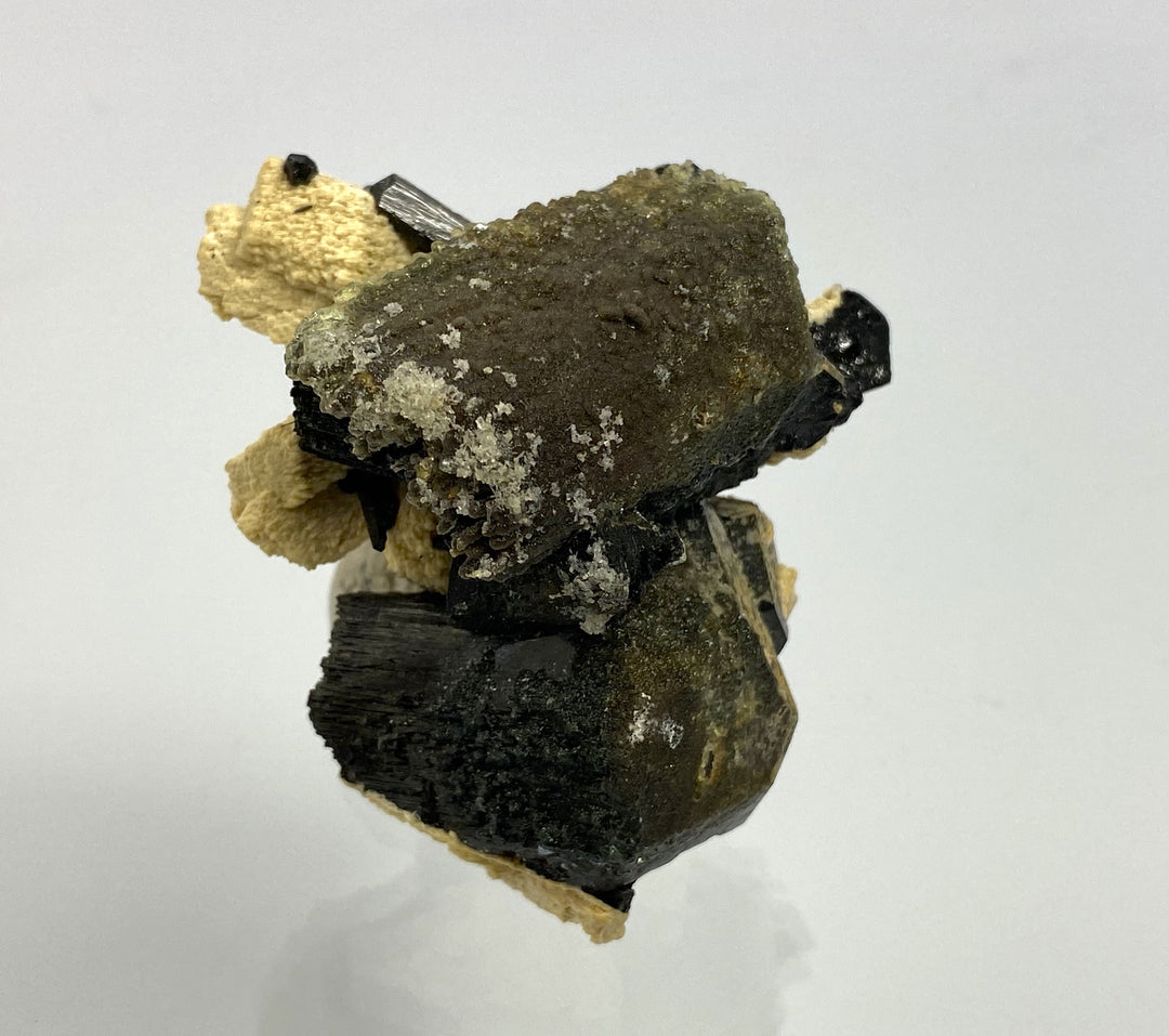 Schörl (Turmalin), Hyalith, Feldspat,, Namibia