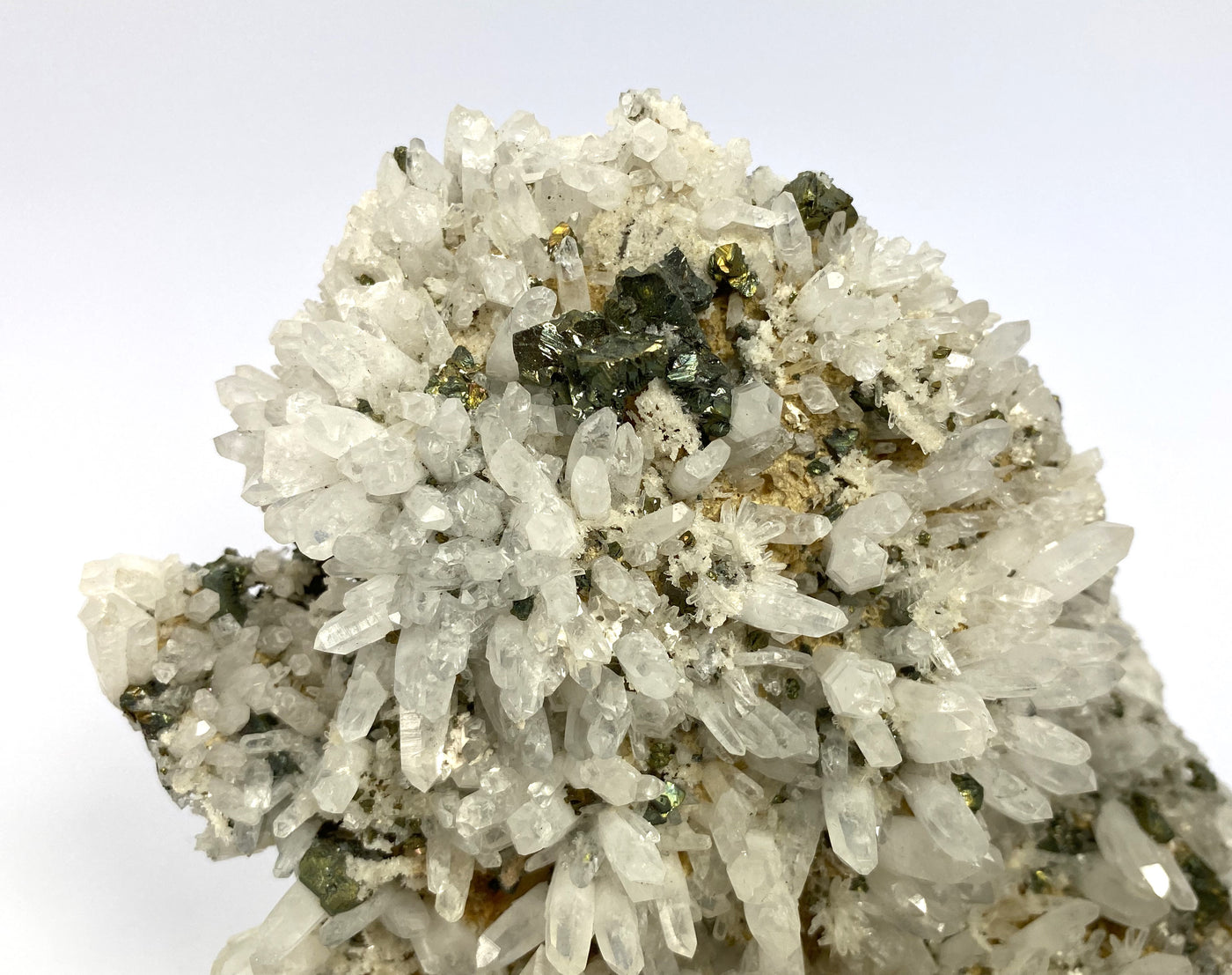 Calcopyrit, Bergkristall, Cavnic, Rumänien