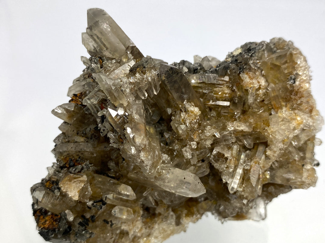 Smoky quartz, tourmaline (Schörl), Scepter Claims, Emerald Lake, Yukon, Canada