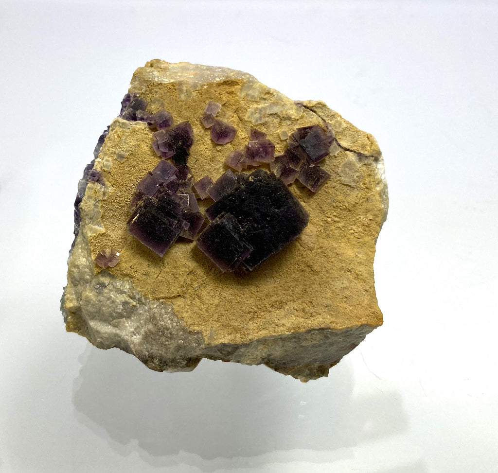Fluorite on dolomite, Weisseck, Lungau, Austria