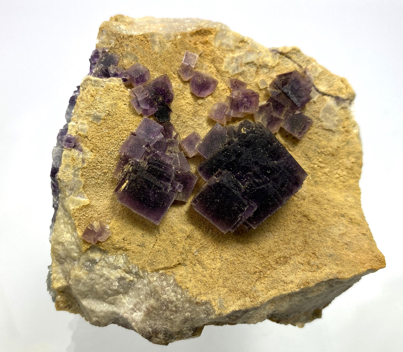 Fluorite on dolomite, Weisseck, Lungau, Austria